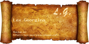 Lex Georgina névjegykártya